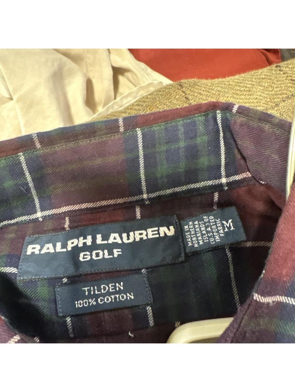 Ralph Lauren Men's Multi and Burgundy Shirt
